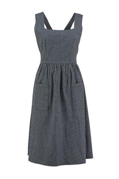 Trouva: Lowie Pinstripe Cotton Pinafore Dress