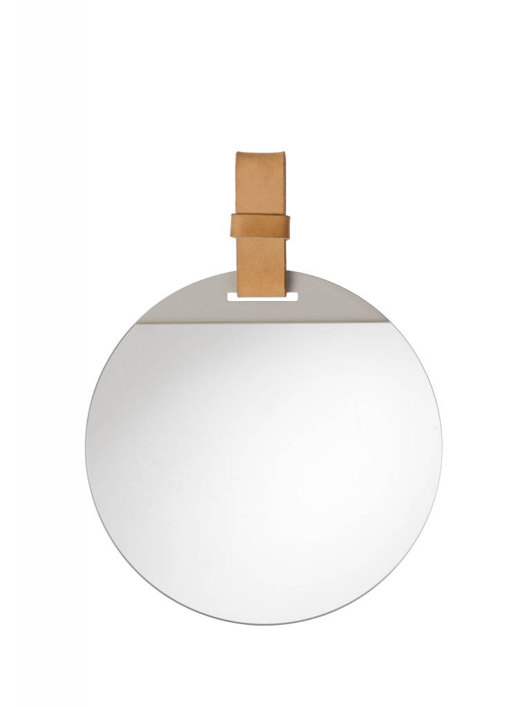 Ferm Living Small Enter Round Mirror With Leather Strap