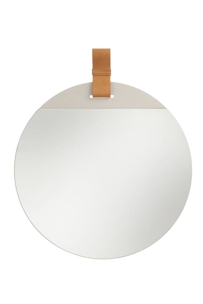 Ferm Living Large Enter Round Mirror with Leather Strap