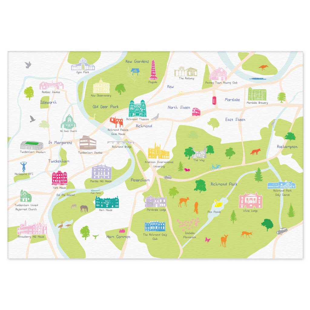 Holly Francesca Map Of Richmond A3 Print