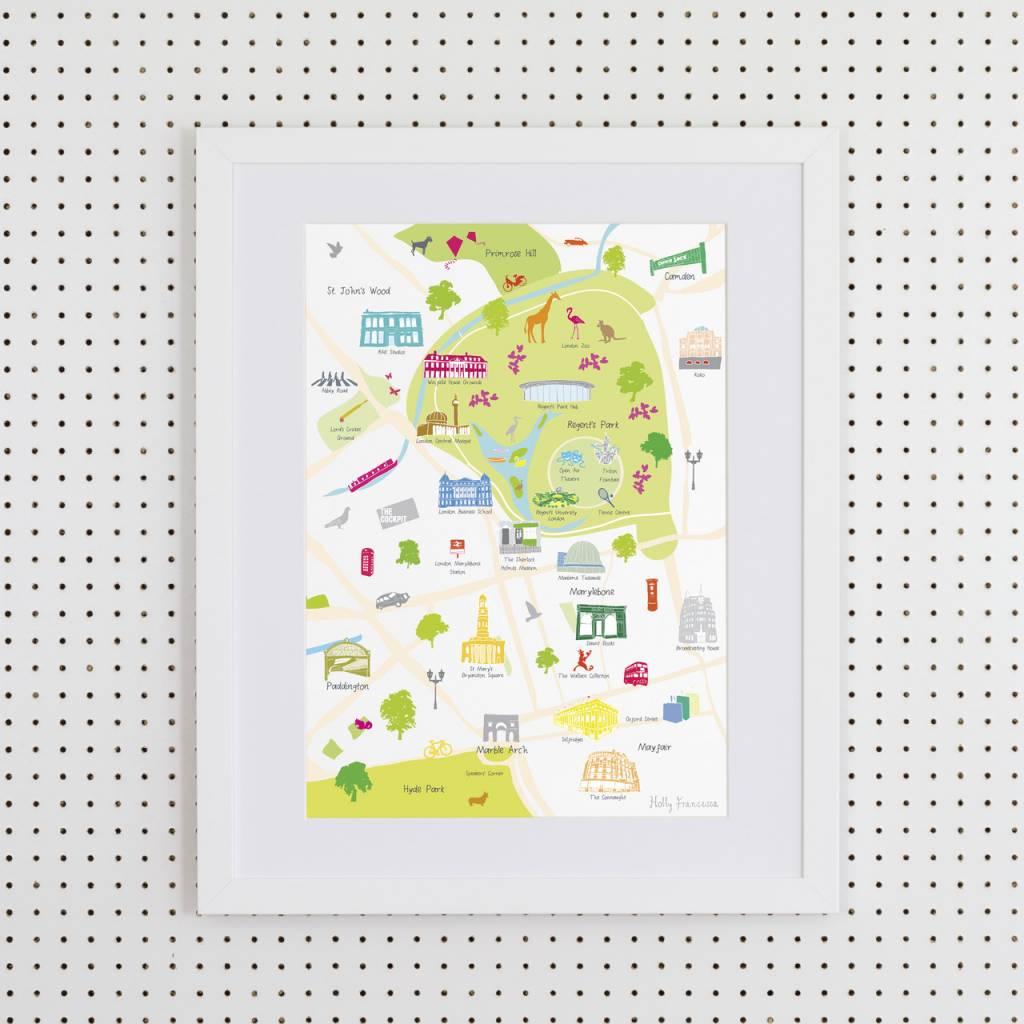 Holly Francesca Map Of Regent's Park A3 Print