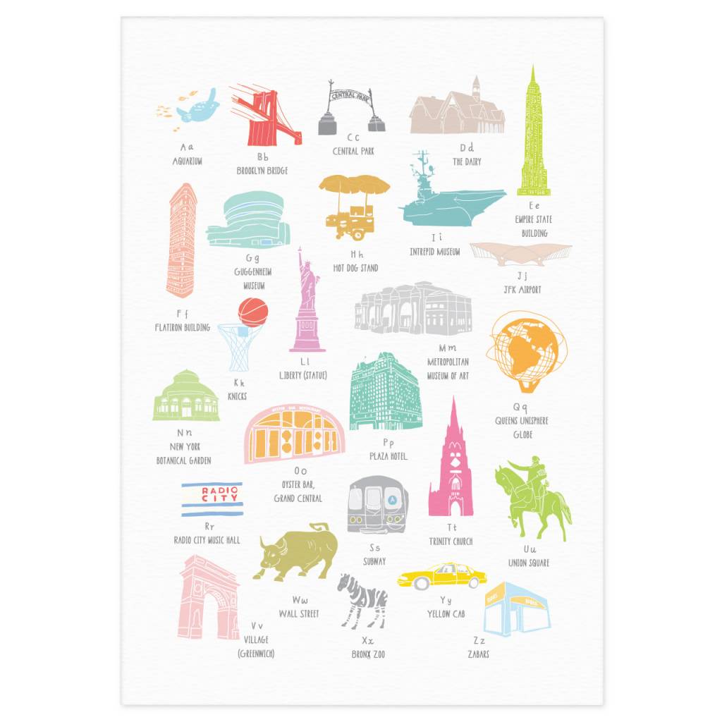 Holly Francesca A-Z Of New York A3 Print