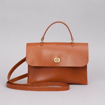 Trouva: Mimi Berry Tan Hebe Top Handle Leather Shoulder Bag