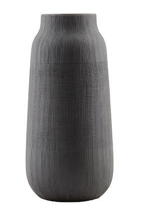 house-doctor-groove-vase-in-clay-tall-black