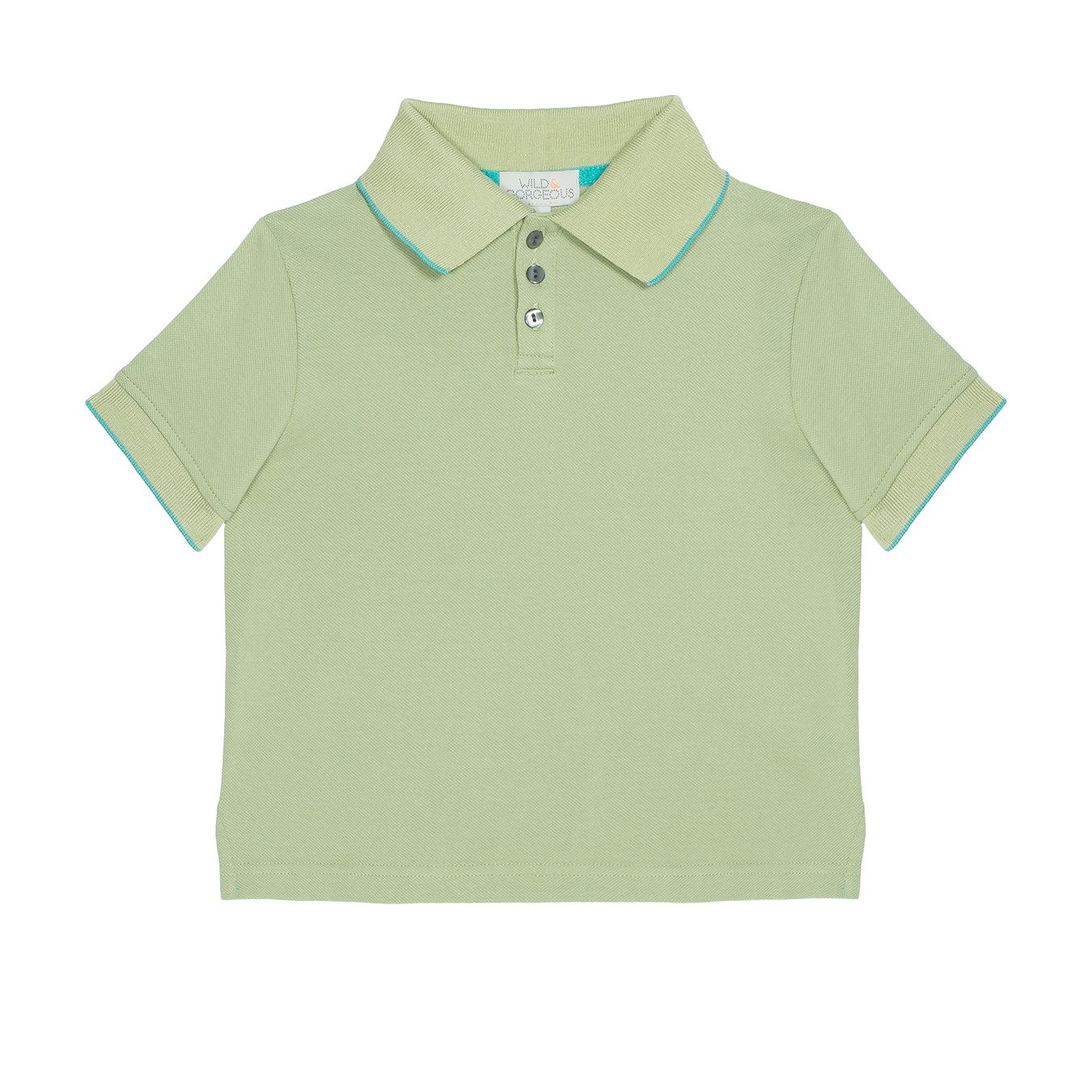 Wild & Gorgeous Sage Green Boys Polo Shirt 