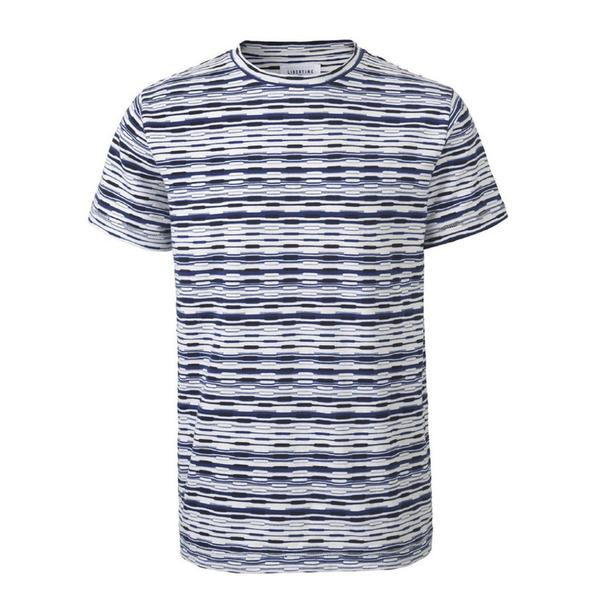 Libertine-Libertine Blue and White Brake T Shirt