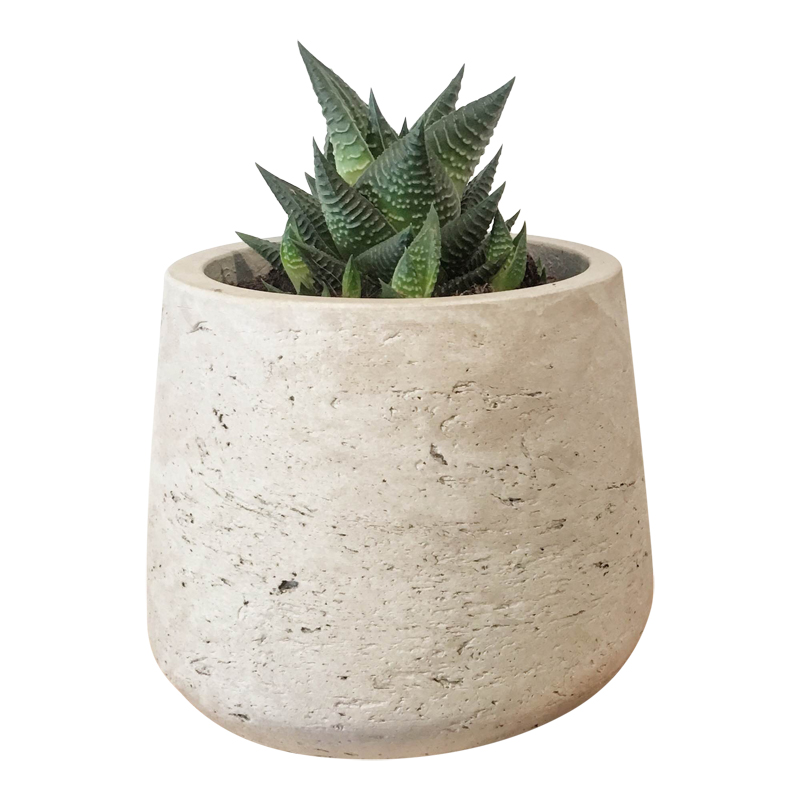 Garden Trading Large Grey Tapered Cement Pot/Planter