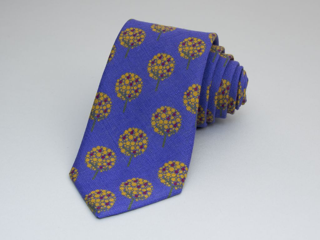 40 Colori Apple Tree Printed Linen Tie