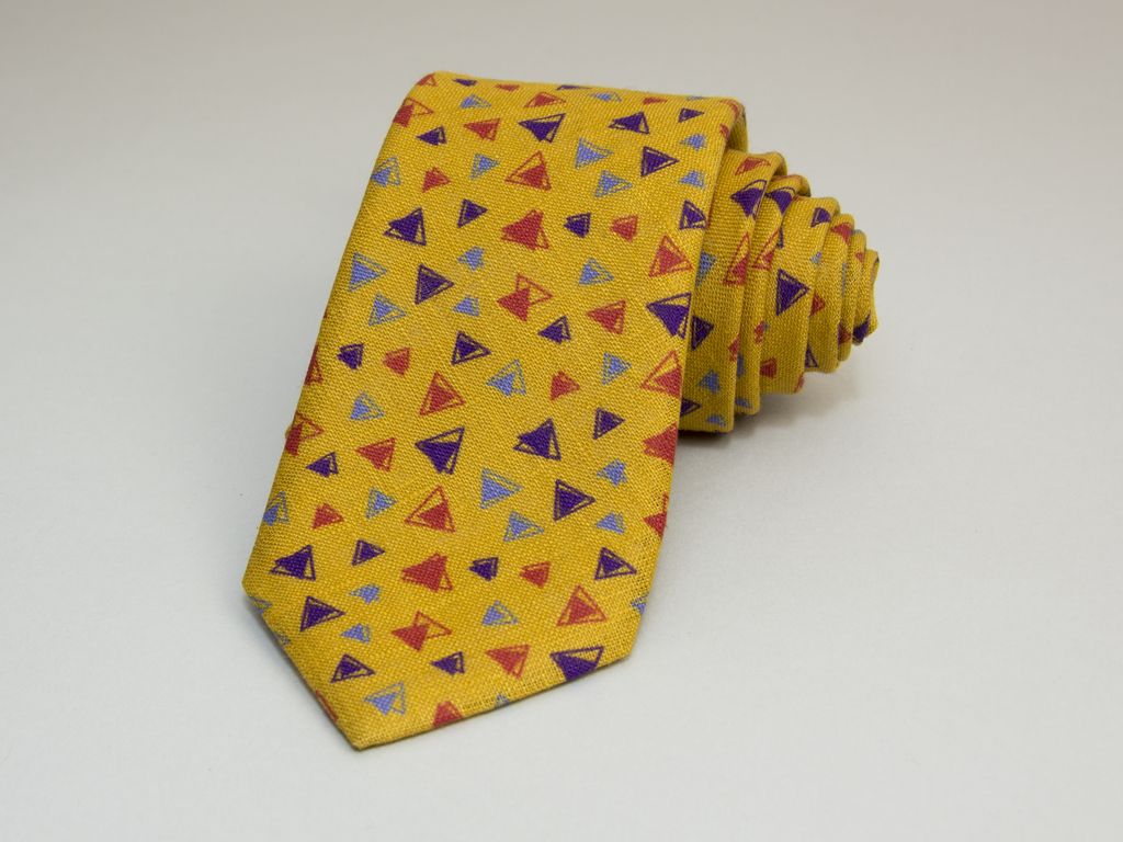 40 Colori Triangles Printed Linen Tie