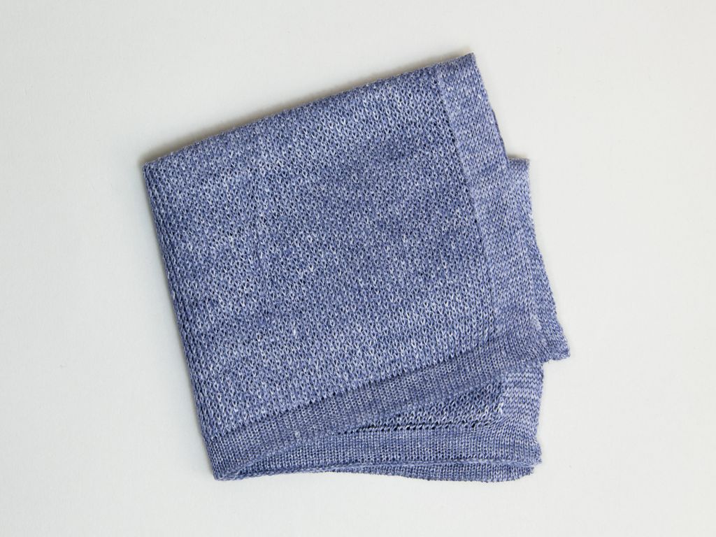 40 Colori Solid Knitted Linen Pocket Square 