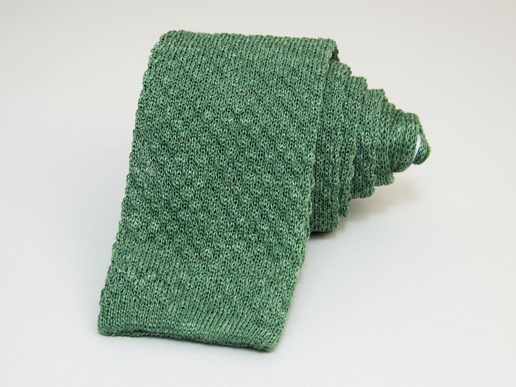 40 Colori Solid Melange Linen Knitted Tie