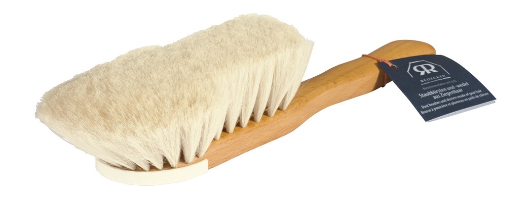 Brosse à poussière en poils de chèvre Redecker