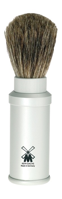 Redecker Metal Travel Shaving Brush With Badger Hair