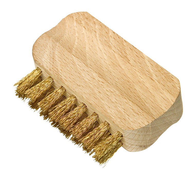 Redecker 7cm Wooden Suede Shoe Brush With Brass Bristle 