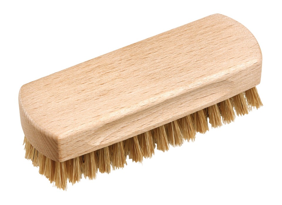 Redecker 12cm Untreated Beechwood Shoe Shine Brush With Light Horse Hair Bristle 