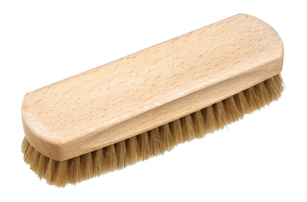 Redecker 16cm Untreated Beechwood Shoe Shine Brush With Light Horse Hair Bristle 