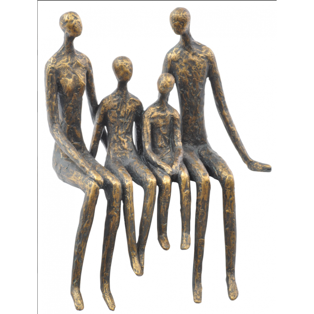 The Libra Company Sitting Family Of Four Shelf Sculpture  