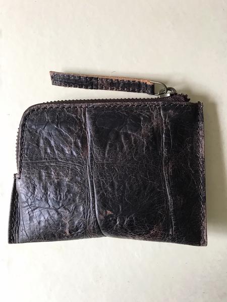 CollardManson Brown Crocodile Pattern Leather Wallet