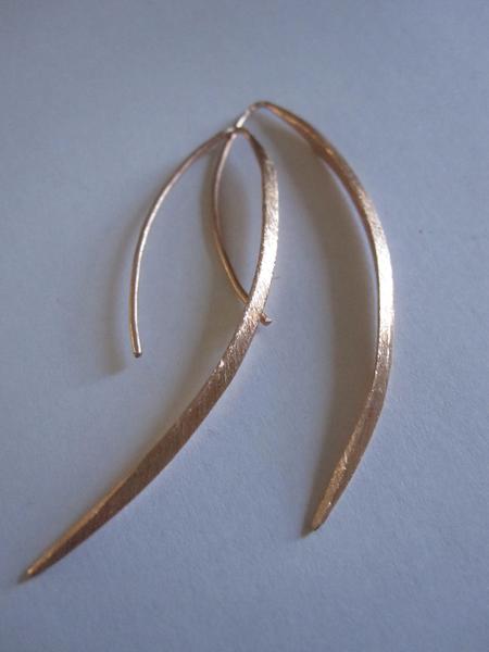 CollardManson Rose Gold Curved Drop Earrings 