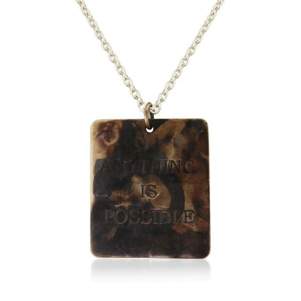 Window Dressing The Soul Square Silver Anything Is Possible Necklace