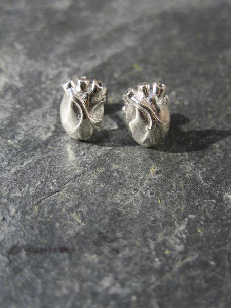 Window Dressing The Soul Silver Heart Earrings