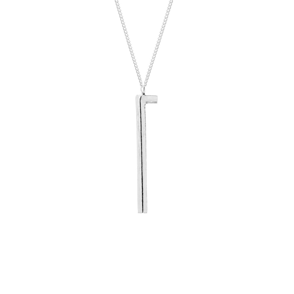 Mei-Li Rose Silver Intersection Necklace