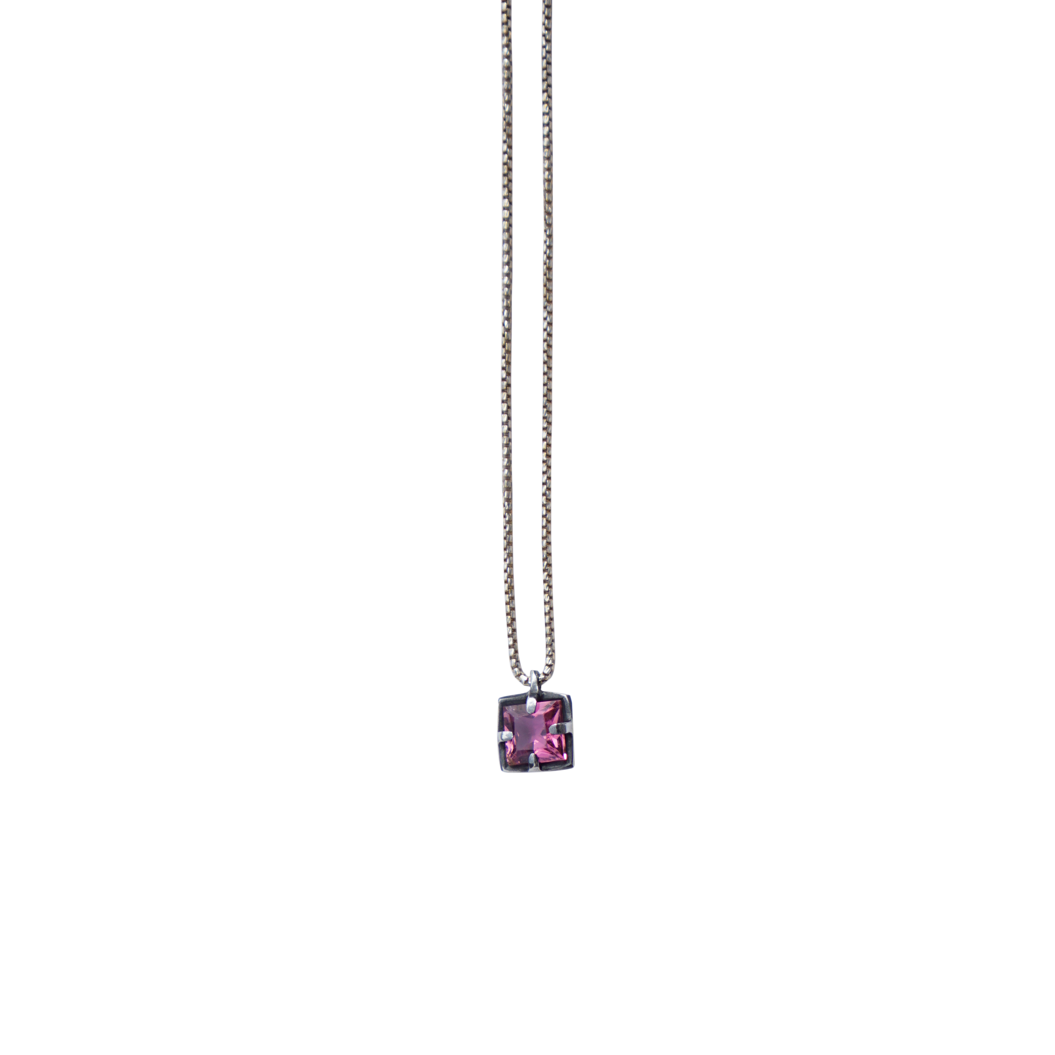 Blackbird Jewellery Shines Through The Darkness Pink Tourmaline Pendant Necklace