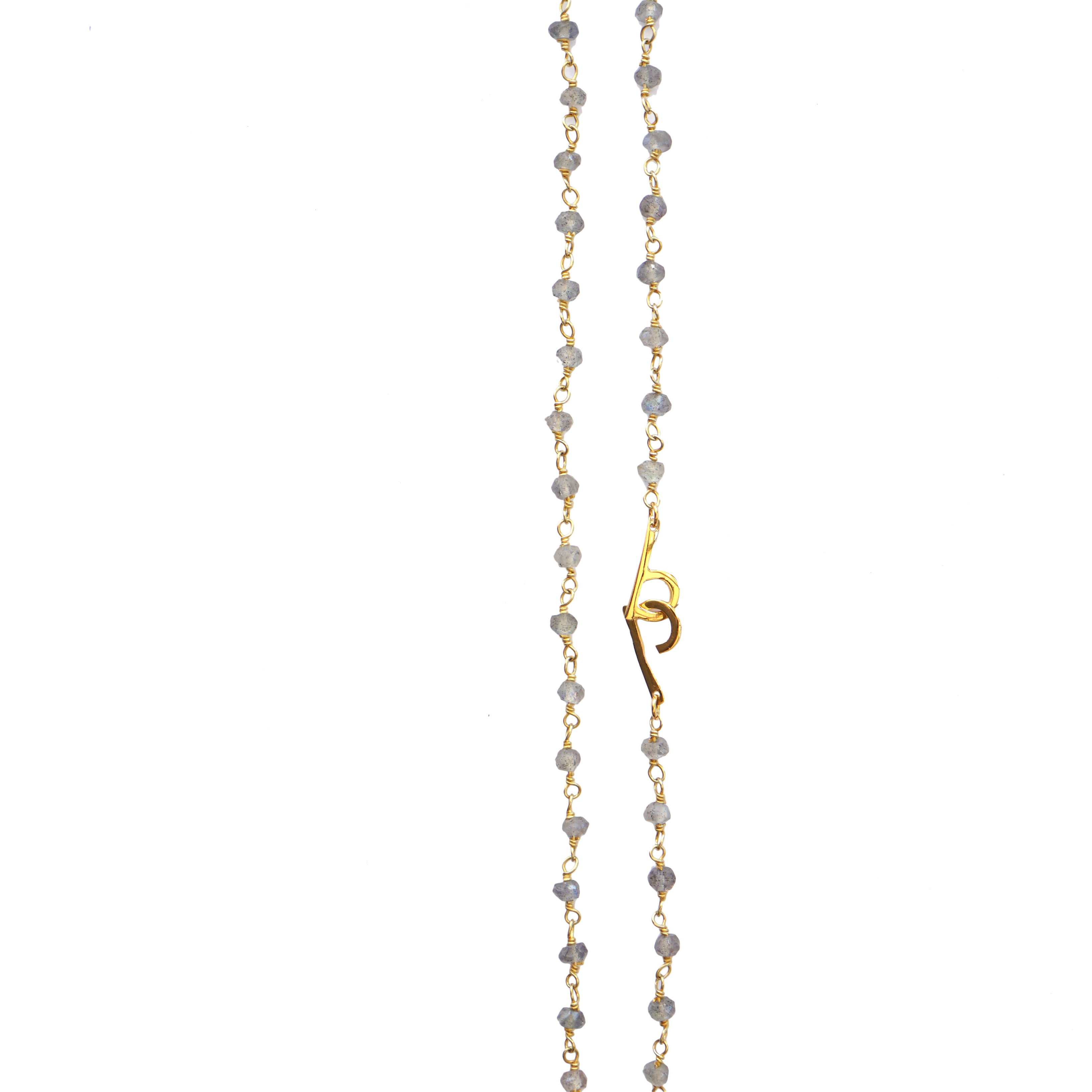 Blackbird Jewellery Gold Plated Chain Necklace With Stones - 33 inch