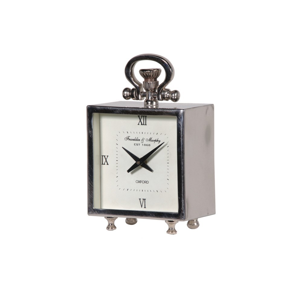 Scottie & Russell Square Steel Mantel Clock