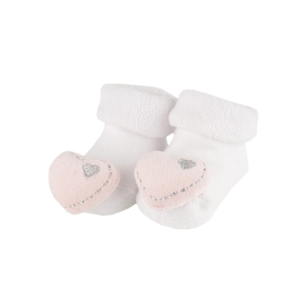 Bambam Heart Rattle Baby Socks