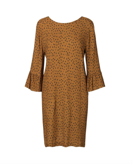 Trouva: Coral Camel Dot Printed Dress