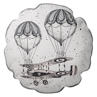 Bloomingville Circular Balloon & Plane Cushion