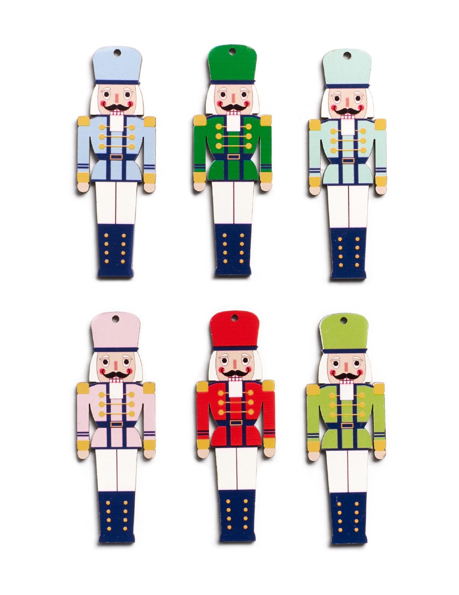 Design Ideas Set of 12 Henry The Nutcracker Hanging Ornaments 