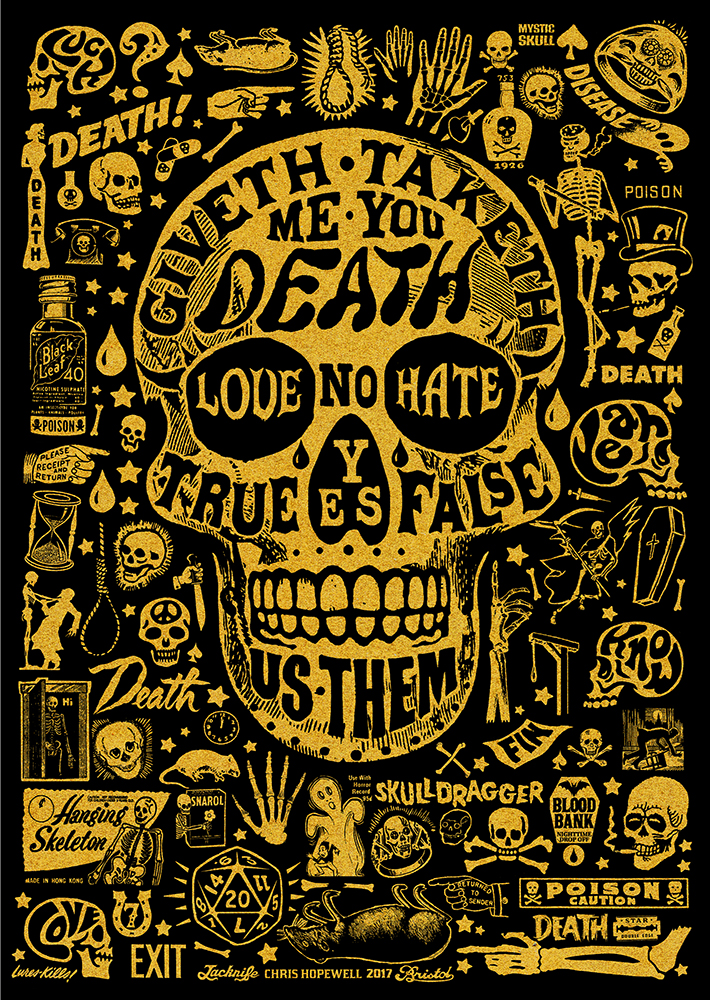 Jacknife Death Screen Print Poster from Jacknife Prints