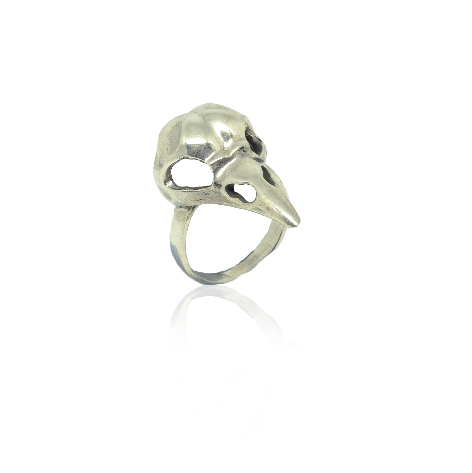 Window Dressing The Soul Silver Bird Skull Ring