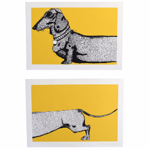 charley-rabbit-publishing-yellow-sausage-dog-dachshund-head-and-tail-art-print-set