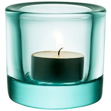 Iittala   Water Green Kivi Glass Candleholder