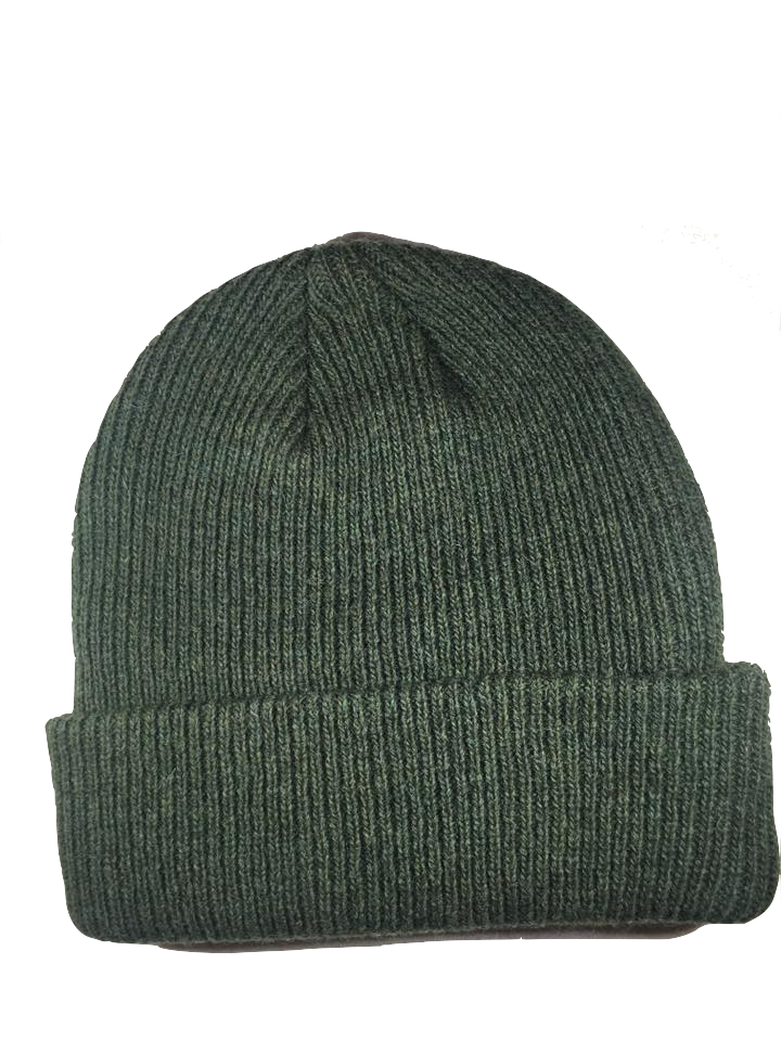 Cuemars Green Merino Wool Beanie 