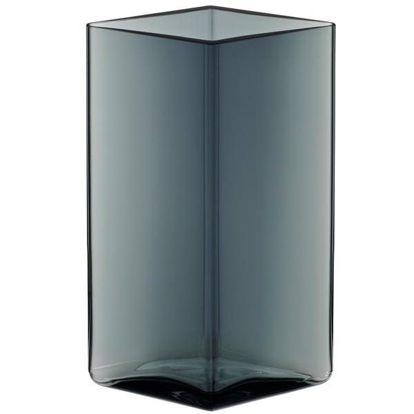 Iittala   Grey Ruutu Glass Vase