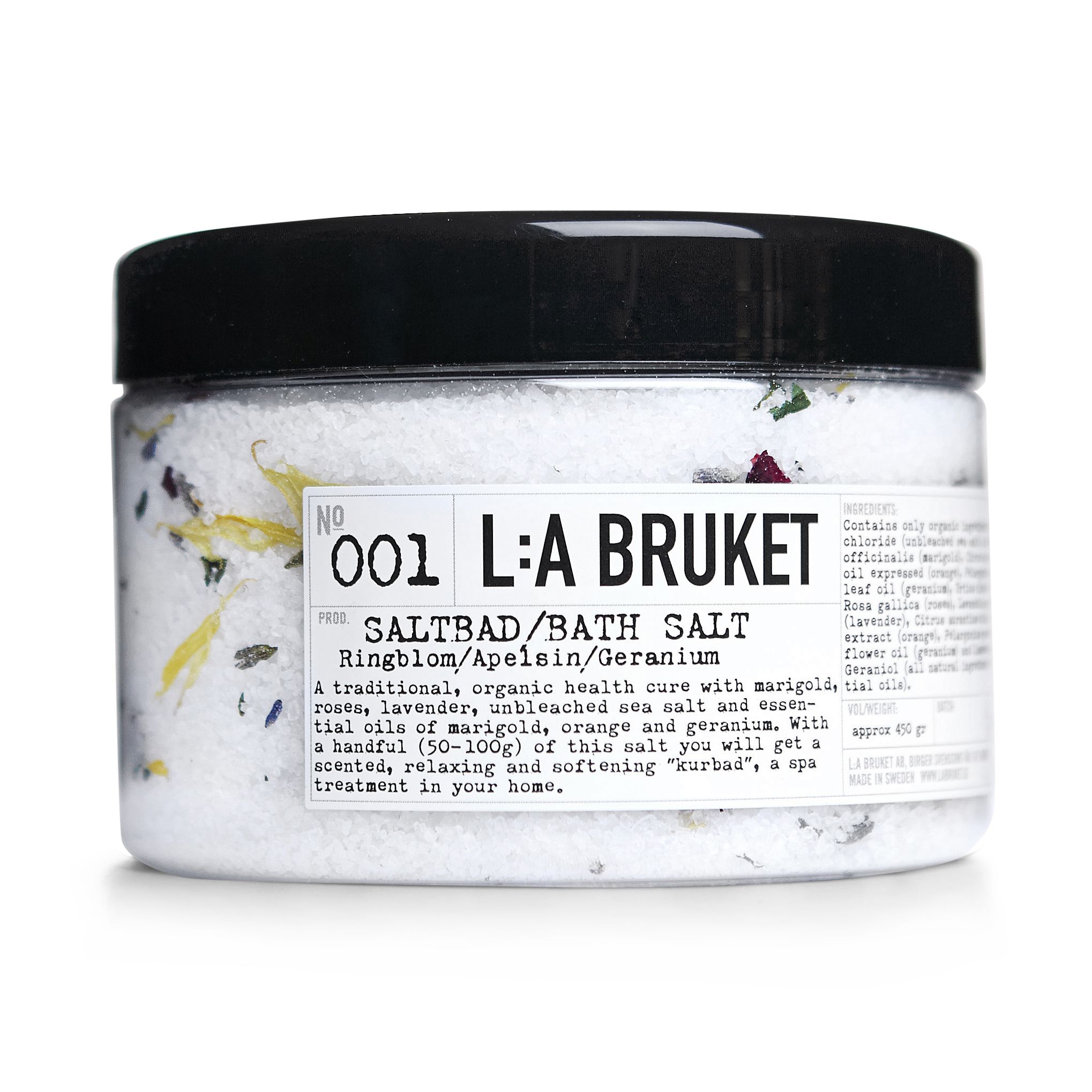 L:A Bruket Marigold, Orange & Geranium No.001 Bath Salts