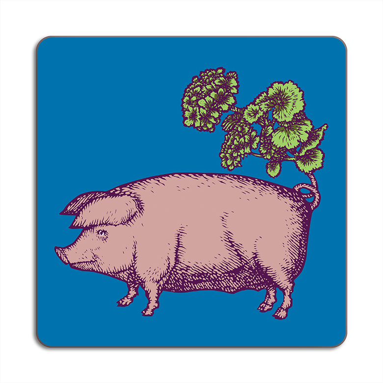 Avenida Home Blue Pig Placemat