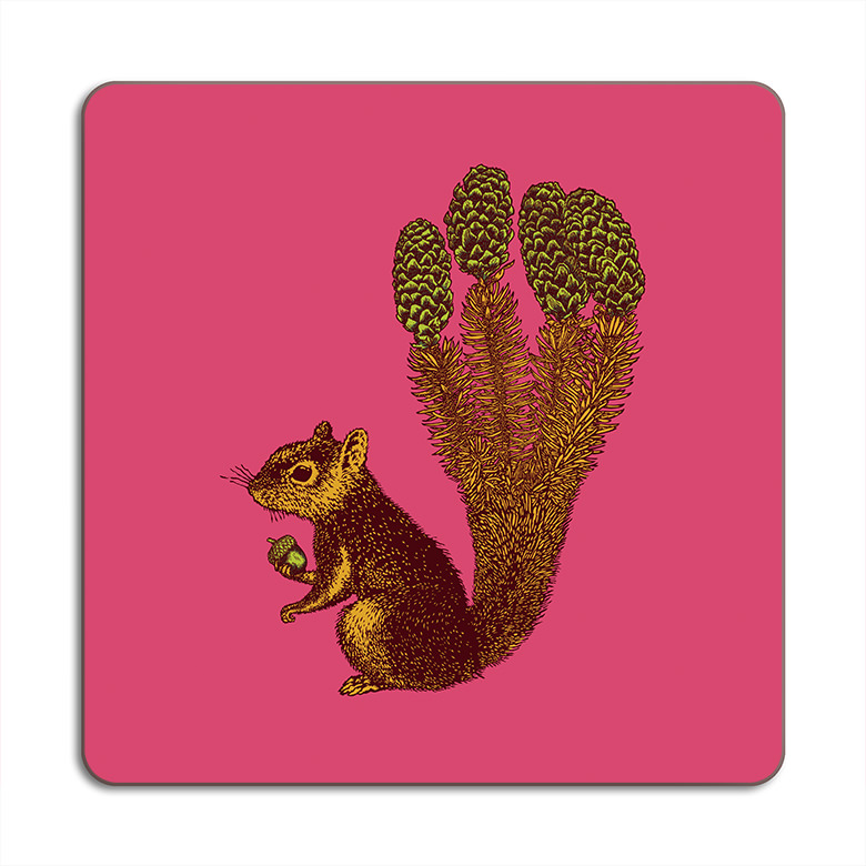 Avenida Home Pink Squirrel Placemat