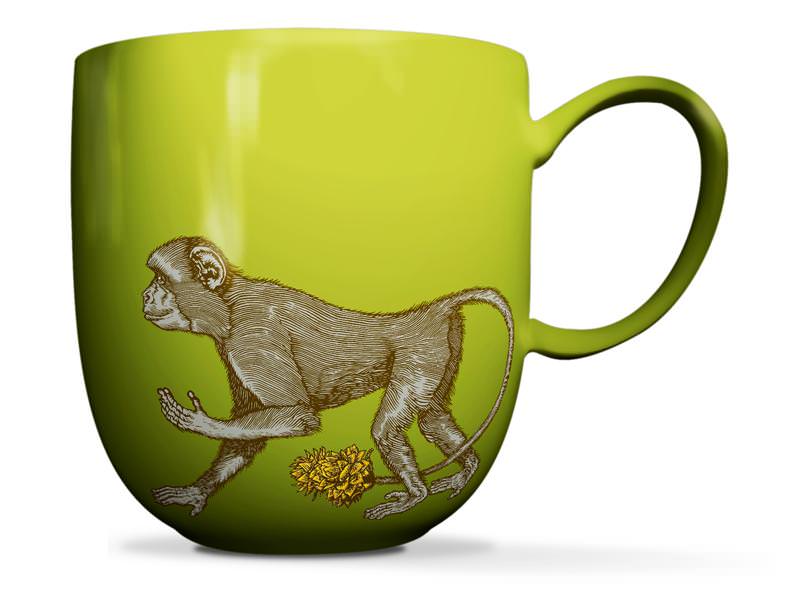 Avenida Home Green Animaux Monkey Mug