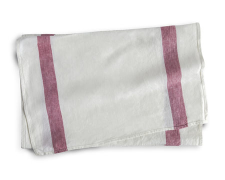 The Linen Works Raspberry Stripe Arles Table Runner