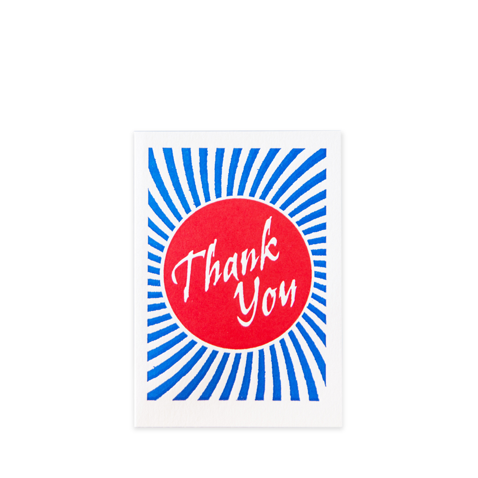 Archivist Set Of 5 Swirl Thank You Letterpress Notecards 