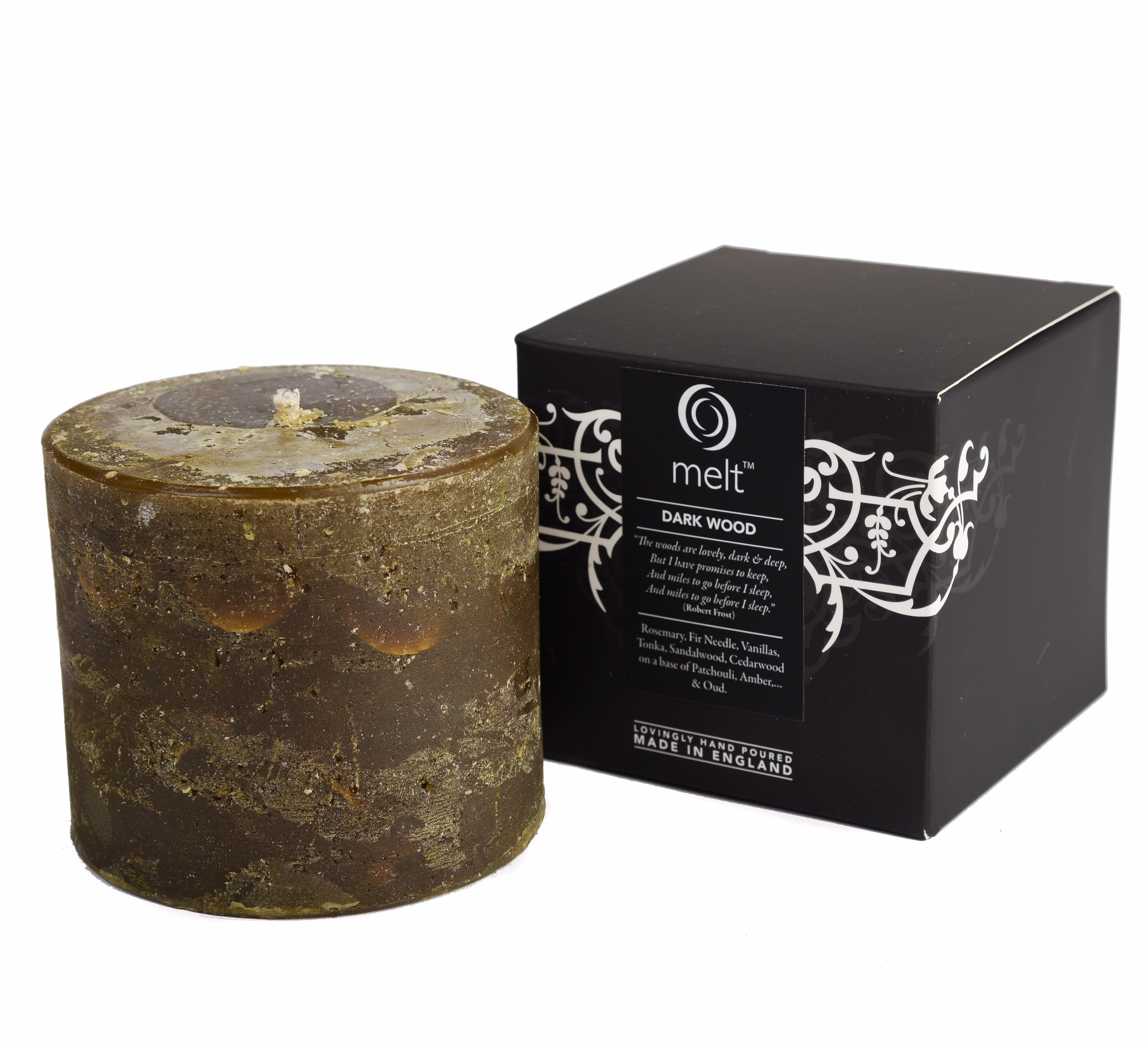 Melt Melt Dark Wood Scented Candle