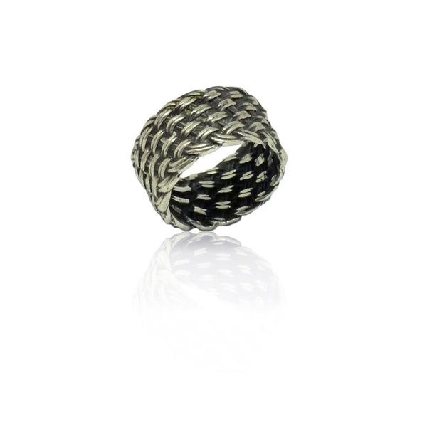 CollardManson 925 Silver Woven Ring