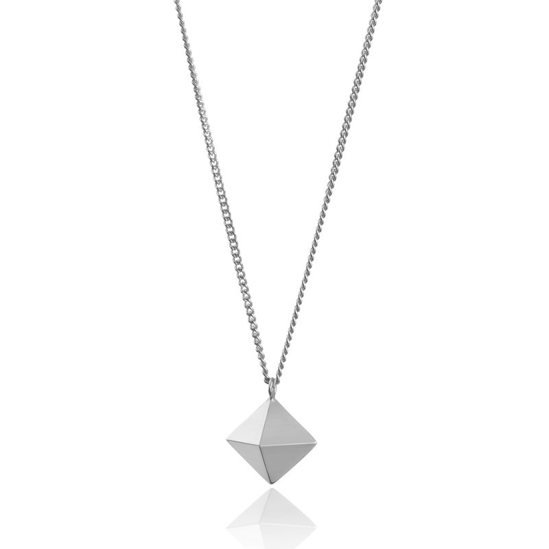 MYIA Octahedron Silver Necklace