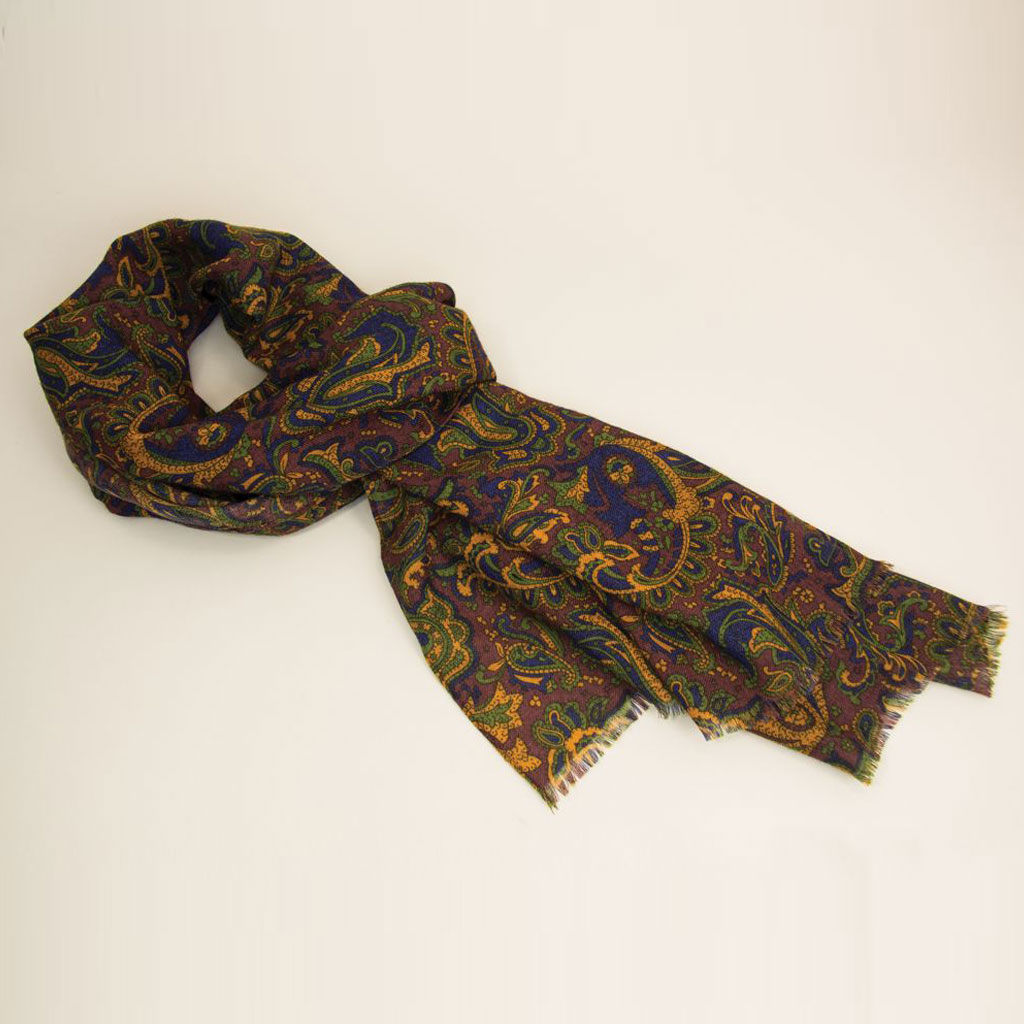 40 Colori Ancient Paisley Wool Scarf