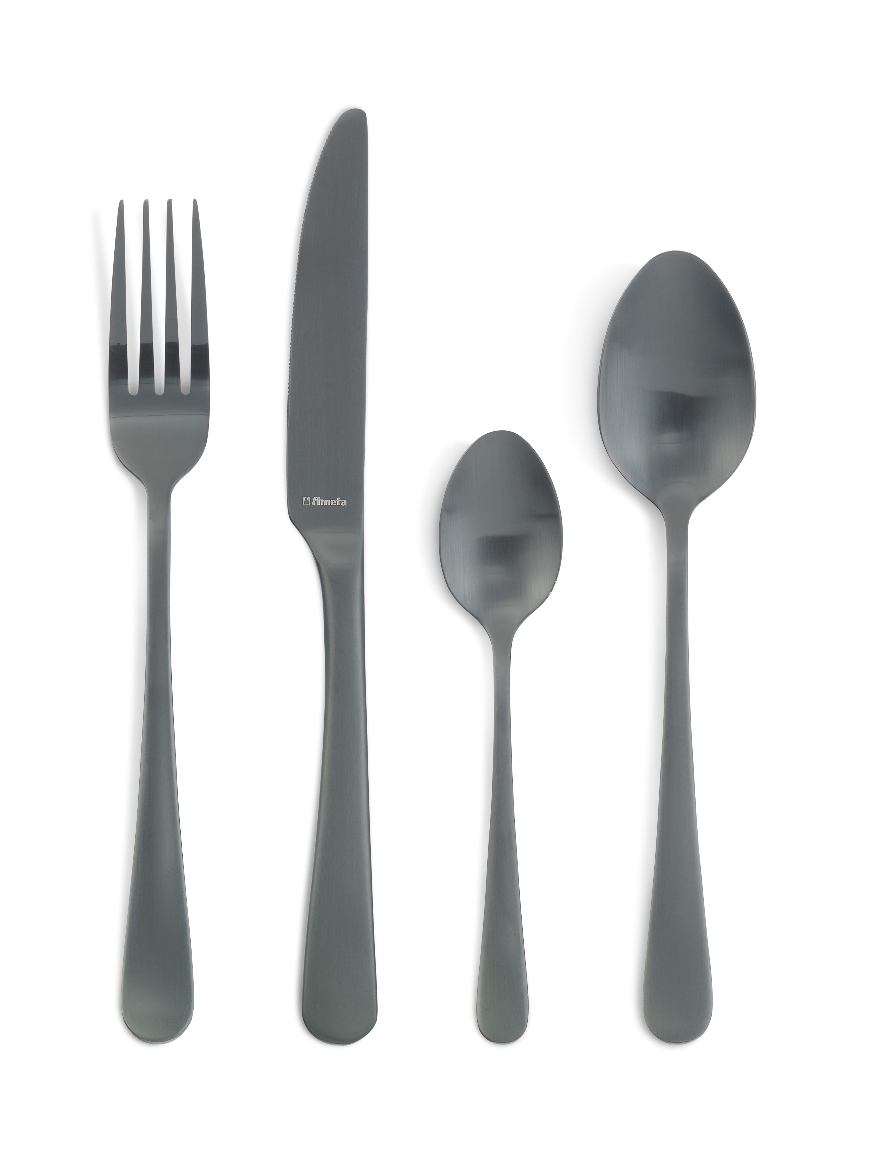 Amefa Midnight Black 24 Piece Cutlery Set 